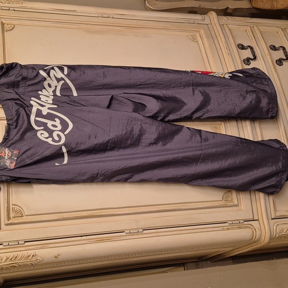 Ed Hardy "Love Kills Slowly" Nylon Parachute Pants - Picture 8 of 13